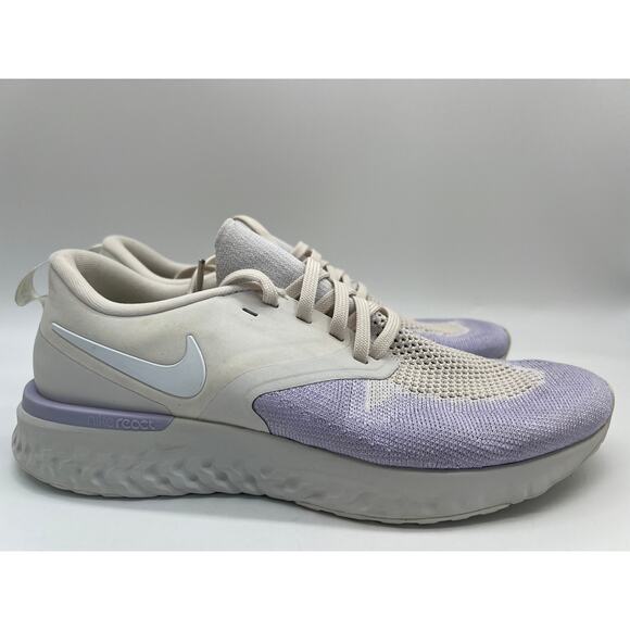 Nike Odyssey React 2 Flyknit Platinum Tint/Lavender Shoes AH1016-005 Wms Sz 9 - Picture 1 of 16